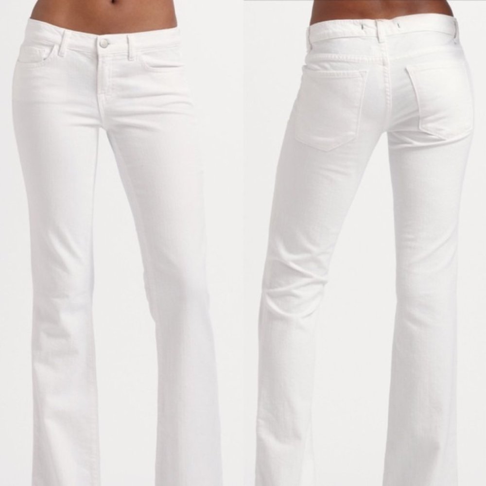 J Brand Bailey Boot Cut Flare Designer White Jeans Denim Women's Size 27